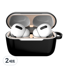 로랜택 에어팟 철가루 방지 부착 스티커 2매입, 에어팟 3세대, 로즈골드, 2세트