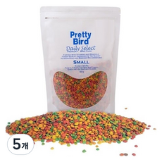 프리티버드 앵무새 데일리 셀렉트 스몰 펠렛 사료, 350g, 5개