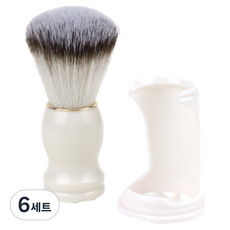 라델리 모던 면도 흰색, 6세트, 브러쉬 + 거치대