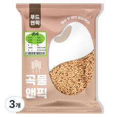 푸드앤픽 곡물앤픽 국내산 귀리, 3개, 2kg