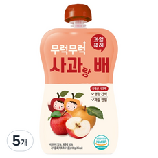 이유케어스 무럭무럭 과일퓨레, 사과배, 5개, 100g