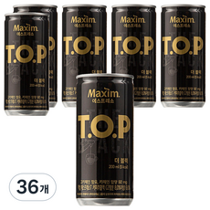 티오피 맥심 더 블랙 커피, 200ml, 36개