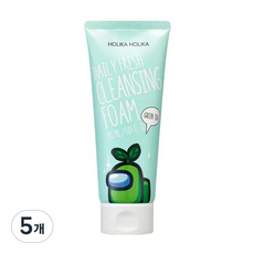 홀리카홀리카 어몽어스 데일리 프레시 녹차 클렌징 폼, 150ml, 5개