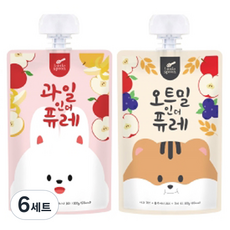 Little Spoon 水果果泥 100g + 燕麥果泥 100g 套組, 6套, 水果+燕麥