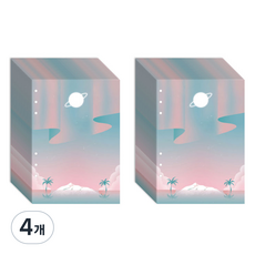 SECOND MANSION A5 6孔補充內頁 月光極光粉, 1入, 4個