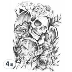 PARTY COSTUME 紋身貼紙 JT015 140 x 200 mm, 單一顏色, 4個