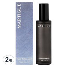 마르티그 딥 퍼퓸 멀티 룸스프레이 클린 코튼 머스크, 2개, 100ml