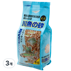 水族河沙 淡水魚用 1kg S-8870, 混合色, 3個