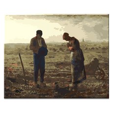 Momofix Painting DIY名畫繪製 40 x 50 cm, H13 米勒 晚禱, 1個