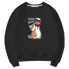 일루소 남녀공용 소프트 특양면 콜라냥이 맨투맨