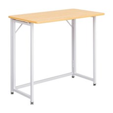 dayneeds 日需百備 日系無印風摺疊書桌 附滑輪組 電腦桌 折疊桌 書桌 SBH837308WHG, 漂流木