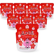 HOME&KiDS 乳酸菌優格點心塊, 草莓口味, 20g, 8包