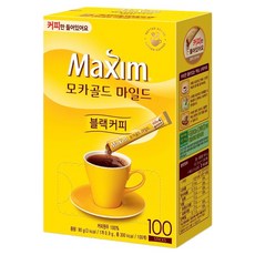 Maxim 麥心 無糖摩卡即溶咖啡, 0.9g, 100條, 1盒