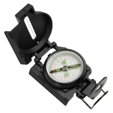 Ndur 戶外求生配件LENSATIC COMPASS軍規地圖量尺夜光羅盤指北針放大鏡, 黑色, 1個