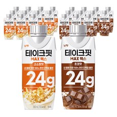 테이크핏 맥스 프로틴 250ml 고소한맛 12p + 초코맛 12p, 1세트