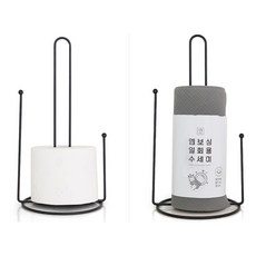 Saenghwalgongsik 現代多功能廚房紙巾架, 2個, 黑色