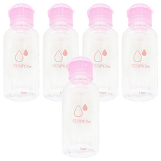 台灣 COSMOS PET 蓋瓶 款式隨機 75ml, 透明色, 5個