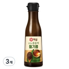 백설 100% 통들깨 들기름, 160ml, 3개