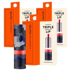 GRAFEN Triple 男士護唇膏 4.3g, 混合色, 3個