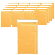 黃牛皮自黏防震氣泡公文袋, 25.4 x 15cm, 20個