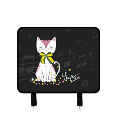 汽車座椅防踢墊 S號, 03 LOVE CAT, 2入