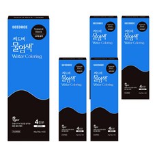 씨드비 프리미엄 시즌2 물 염색제 4p, 내추럴블랙, 5개