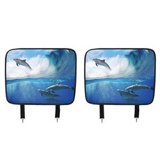 汽車座椅防踢墊, 海豚款, 2入
