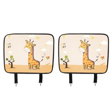 汽車座椅防踢墊, 淺黃褐色, 2入