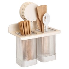 Mother Btti 壁掛式壓縮型雙格餐具筒 AE20618, 1個, 米色