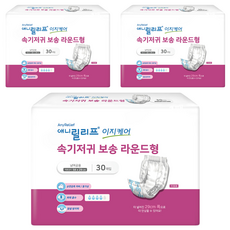 Anyrelief 男女通用 Easy Care 乾爽圓形墊片型成人紙尿褲, 3個, 30枚入, 大型