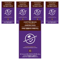 The Coffee Bean 哥倫比亞即溶美式咖啡隨身包, 1.6g, 30條, 5盒