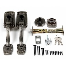 대성금속 고급현관문손잡이 라이온원키, 2개