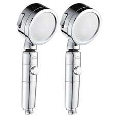 윈프라이스 원터치 3단조절 절수샤워헤드, 2개, 실버