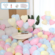 P&B UNITY 馬卡龍愛心氣球 25cm, 03 黃色調, 100個