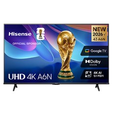 Hisense 하이센스 4K LED 구글TV, 108cm(43인치), 43A6N, 스탠드형, 고객직접설치