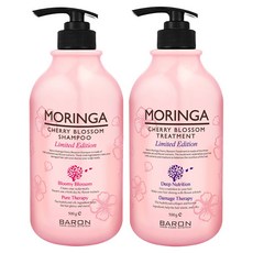 韓國 BARON 辣木籽洗髮精 櫻花香 500g+辣木籽護髮素 櫻花香 500g組, 1組