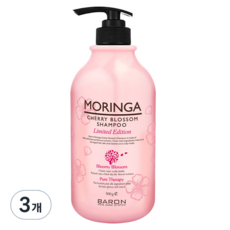 바론 모링가 샴푸 체리블라썸, 500g, 3개