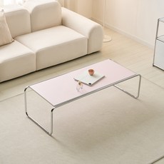 가구의정석 스틸 협탁 테이블 L 방문설치, 핑크, 1개