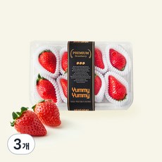 여미야미 한단 킹스베리 딸기, 3개, 400g(대과)