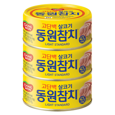 동원참치 라이트 스탠다드, 250g, 3개