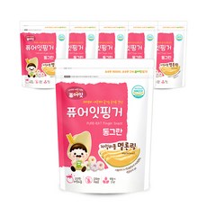 퓨어잇 핑거 동그란 자일리톨 멜론링, 멜론, 40g, 6개