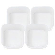 GOODIE FOODIE 自由組合抽屜分隔收納盒, 半透明白色, 4個