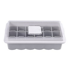 AHOYE 易裝易取大冰塊製冰盒 18格 帶蓋子, 1個, 灰色