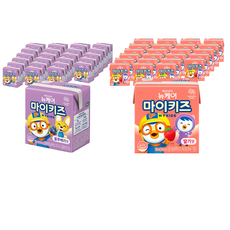 마이키즈 블루베리맛 150ml 24p + 딸기맛 150ml 24p, 1세트