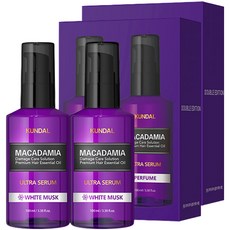 쿤달 마카다미아 울트라 세럼 헤어 에센스 화이트머스크향, 100ml, 4개