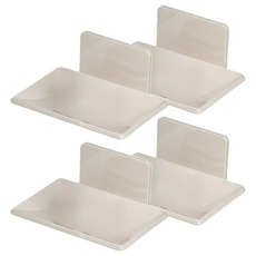 超級工廠 肥皂架 免釘膠款 白色 浴室收納好幫手 簡約時尚, 4個