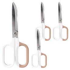 누사인 파스텔 투톤 가위 NS055, 화이트, 4개