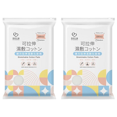 MY SCHEMING 我的心機 彈力拉伸濕敷化妝棉, 220片, 2包