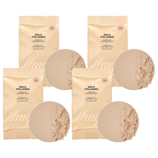 THE FACE SHOP 菲詩小舖 Gold Collagen安瓶兩用粉餅替換芯 SPF40 PA++ 9.5g, 4個, 203 Natural Beige