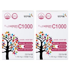 YUNGJIN PHARM 維他命D B群 三重維他命C1000, 100錠, 2個